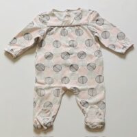 Pyjama coton gris et rose OBAÏBI – 12M