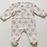 Pyjama coton gris et rose OBAÏBI – 12M