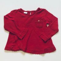 T-shirt manches longues rouge ZARA – 12M