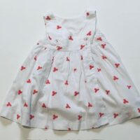 Robe blanche fleurs rouges + bloomer OBAÏBI – 18M