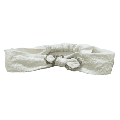 Bandeau blanc broderie anglaise - 18M