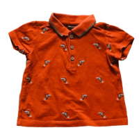 Polo orange brodé toucans – SERGENT MAJOR – 9M