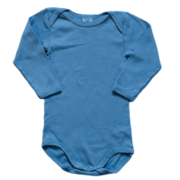 Body manches longues bleu uni PETIT BATEAU – 12M