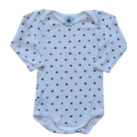 Body manches longues blanc motifs étoiles PETIT BATEAU – 12M