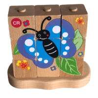 Puzzle cubes en bois sur tiges EVER EARTH