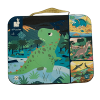 Coffret 4 puzzles Dinosaures  JANOD