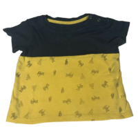 T-shirt jaune et bleu BOITE A MALICES – 18M