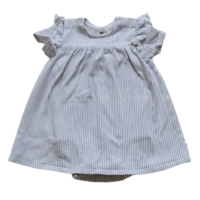 Robe body intégré rayée bleu H&M – 12M