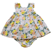 Robe fleurs et citron + bloomer SERGENT MAJOR – 12M