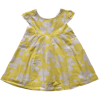 Robe jaune à fleurs blanches OBAïBI – 18M