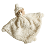 Doudou plat ours beige