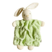 Doudou plat lapin vert KALOO