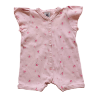 Barboteuse rose fleurie PETIT BATEAU – 1M