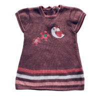 Robe épaisse rose oiseau ORCHESTRA – 1M