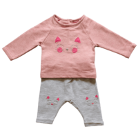 Ensemble chaud pantalon + t-shirt chat EARLY DAYS – 1M