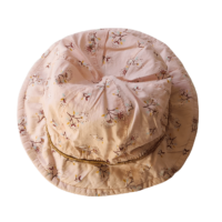 Chapeau rose fleuri bord doré SERGENT MAJOR – 3/6M