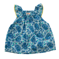 Blouse fleurs bleues DPAM – 6M