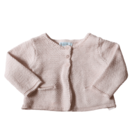 Gilet maille rose pâle OBAÏBI – 3M