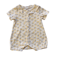 Barboteuse motifs jaune et bleu OBAÏBI – 1M