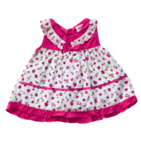 Robe motifs fraises PETIT CŒUR – 6/9M