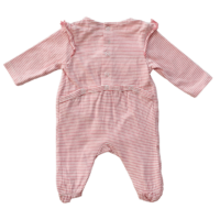 Pyjama coton blanc rayé rouge  OBAÏBI – 1M