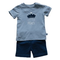 Ensemble t-shirt à body intégré + short BLUE SEVEN – 6/9M