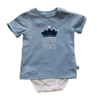 Ensemble t-shirt à body intégré + short BLUE SEVEN – 6/9M