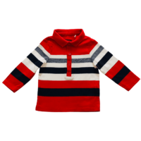 Polo rayures rouges/blanc/bleu ORCHESTRA – 12M