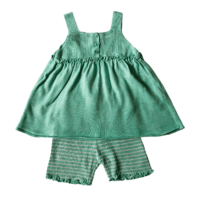 Ensemble haut + short vert ZARA – 12/18M