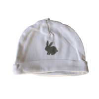 Bonnet blanc lapin coton  – 0/1M