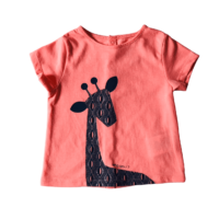 T-shirt rose girafe OBAÏBI – 6M