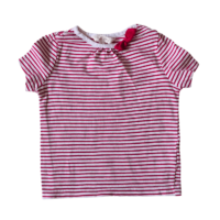 T-shirt rayé rouge BABIBOU – 6M