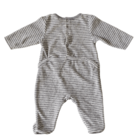 Pyjama velours gris têtes de chats OBAÏBI – 3M