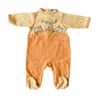 Pyjama velours orange animaux TOUT SIMPLEMENT – 3M