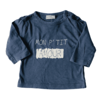 T-shirt manches longues Mon p’tit amour  – 3M