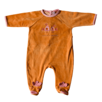 Pyjama velours orange oiseaux DPAM – 3M