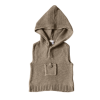 Veste à capuche sans manches marron KITCHOUN – 1M