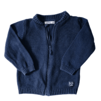 Gilet zippé bleu marine GEMO – 18M