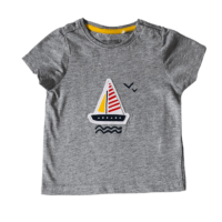 T-shirt gris motif bateau ORCHESTRA – 9M