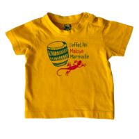 T-shirt jaune maloya marmaille L’EFFET PEI – 6M