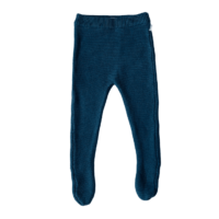 Pantalon laine pied fermé bleu uni LULU CASTAGNETTE – 12M