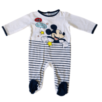 Pyjama coton blanc et bleu Mickey  DISNEY BABY – 6M