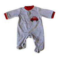 Pyjama velours gris motif voiture HIBABY – 0M