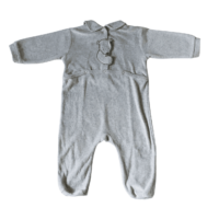 Pyjama velours gris motif ours  PICCO MINI – 6M